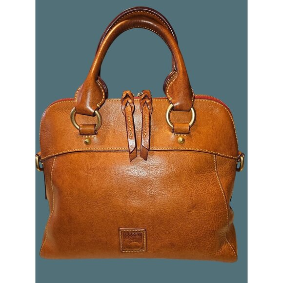 Dooney & Bourke Handbags - Dooney & Bourke Leather Florentine Natural Cameron Satchel Bag